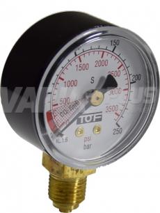 Manometer CO2, vysoký tlak 250 bar