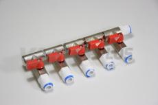 Rozdeľovač CO2 / N2, 5 odberov